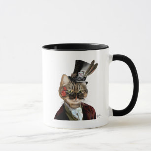 Phileas Feline Steampunk Cat & Top Hat 2 Tasse
