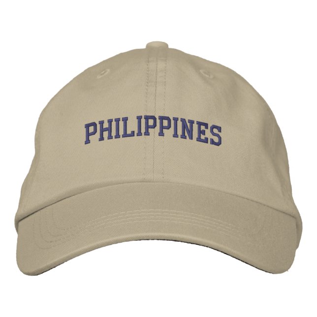 Philiippines Baseball Hat Bestickte Baseballkappe (Vorderseite)