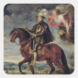 Philip II von Sieg gekrönt, 1628 Quadratischer Aufkleber