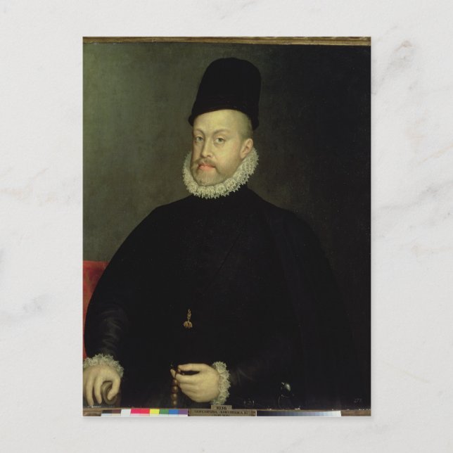 Philip II von Spanien 1565 Postkarte (Vorderseite)
