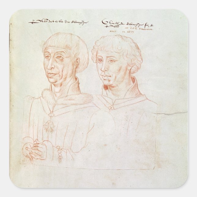 Philip III das Gute Quadratischer Aufkleber (Vorderseite)