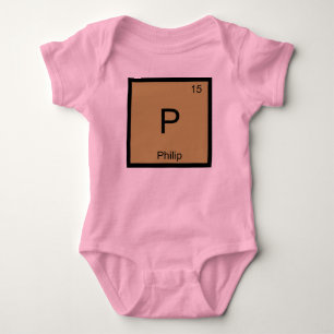 Philip Name Chemie Element Periodensystem Baby Strampler