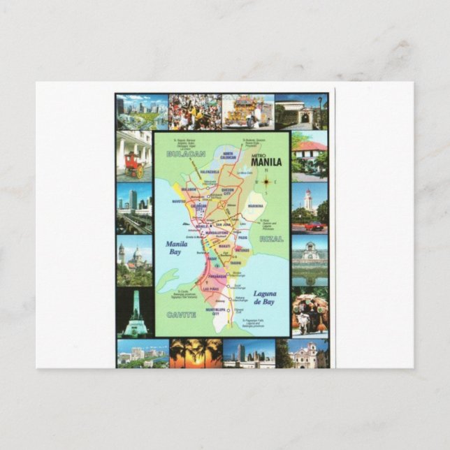 PHILIPINES CARTE DU MANILLE (Devant)