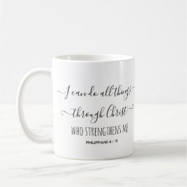Philipis 4: 13 Christliches Zitat aus dem Neuen Te Kaffeetasse