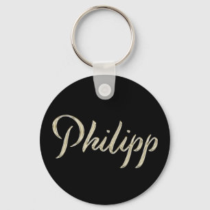 Philipp Name Whitegold Button schlüssel anhänger Schlüsselanhänger