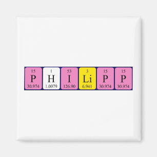 Philipp Peripherie-Tabellenname-Magnet Magnet