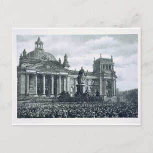 Philipp Scheidemann (1865-1939) hält eine Ansprach Postkarte