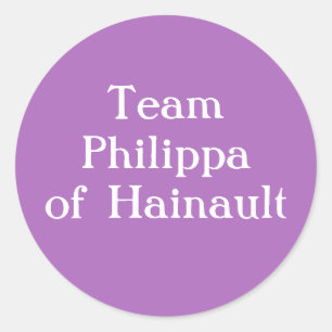 Philippa von Hainault, Königin von England Runder Aufkleber