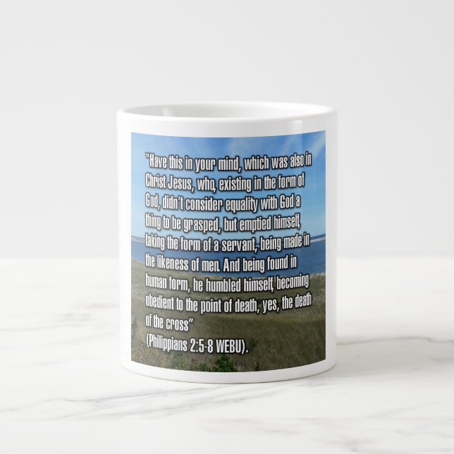 Philipper 2:5-8 WEBU Mug Jumbo-Tasse (Vorderseite)
