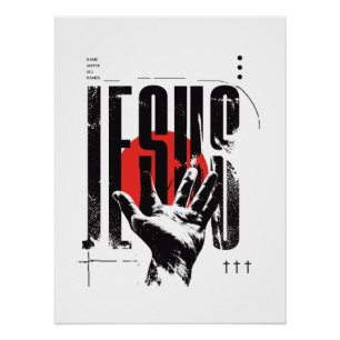 Philipper 2:9 Name Über Allen Namen Retro Grunge Poster