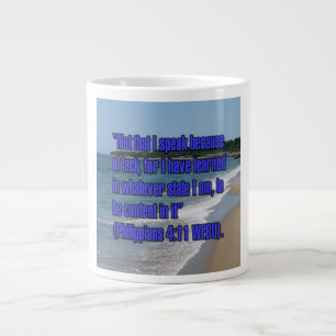 Philipper 4:11 WEBU Mug Jumbo-Tasse
