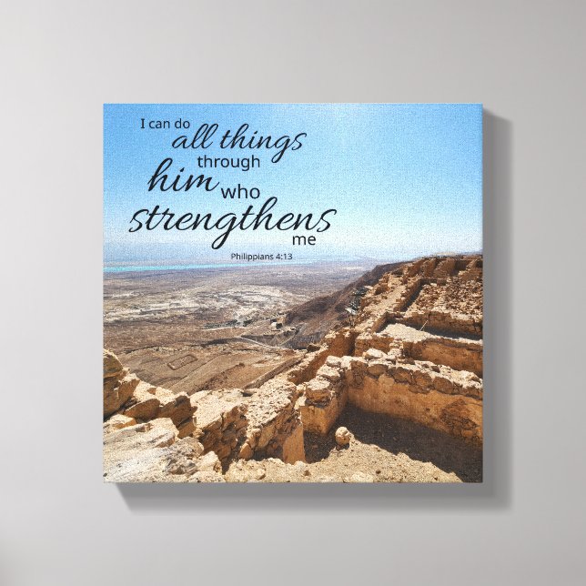 Philipper 4:13 auf Leinwand aufgezogen (Vorderseite)
