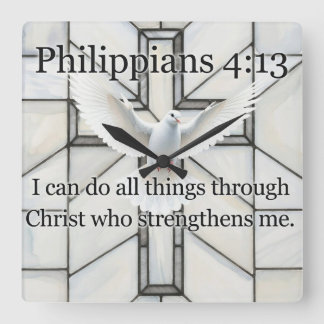 Philipper 4:13 Bibelvers Uhr an der Wand