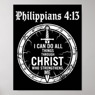 Philipper 4_13 Christlicher Bibelvers Glaube Schri Poster