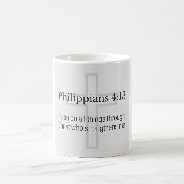 Philipper 4:13 Christlicher Kaffeebecher Kaffeetasse (Mittel)