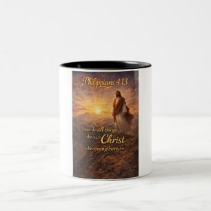 Philipper 4:13 Christlicher Kaffeebecher Zweifarbige Tasse