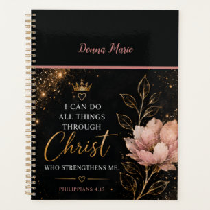 Philipper 4:13 Floraler christlicher Planer