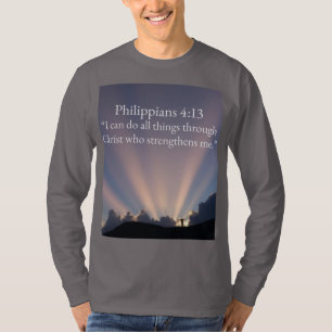 Philipper 4:13 Langarmshirt für christliche Männer T-Shirt