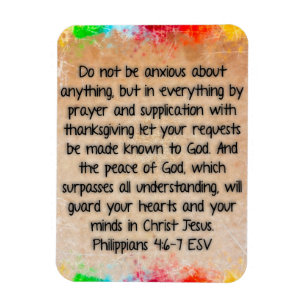 Philipper 4:6-7 Bibelvers  Magnet