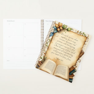 Philipper 4:6-7 Christliches Bibelvers-Kunstwerk Planer