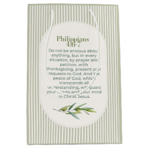 Philipper 4:6–7 Christliches Ermutigungsgeschenk Mittlere Geschenktüte