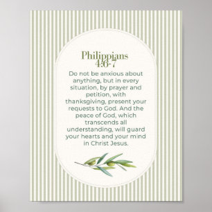 Philipper 4:6–7 Christliches Ermutigungsgeschenk Poster