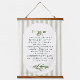 Philipper 4:6–7 Christliches Ermutigungsgeschenk Wandteppich Mit Holzrahmen