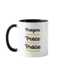 Philipper 4:6-8 Gebete, Frieden, Lob Tasse