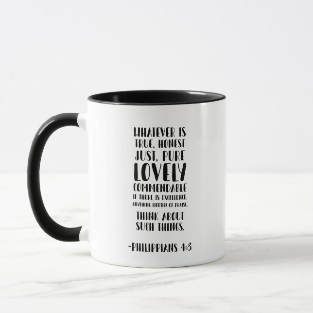 Philipper 4:8 tasse (Links)