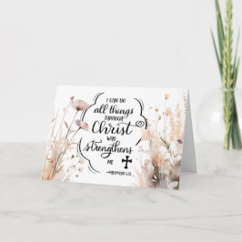 Philippianer 4:13 Alles durch die Christi-Bibel Karte