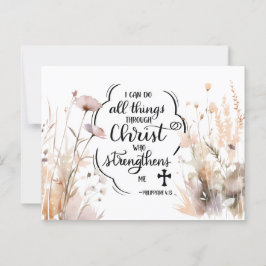 Philippianer 4:13 Alles durch die Christi-Bibel Postkarte