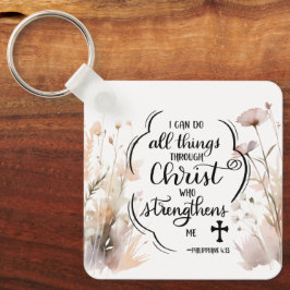 Philippianer 4:13 Alles durch die Christi-Bibel Schlüsselanhänger