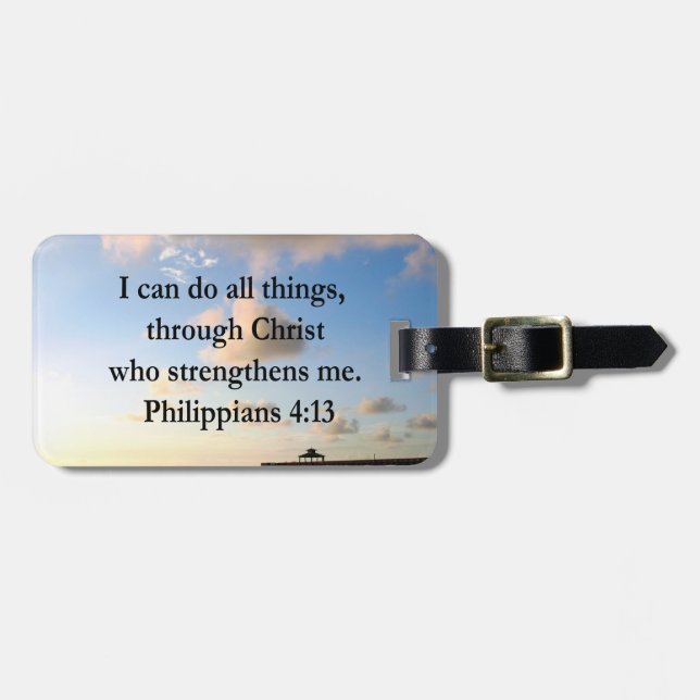 PHILIPPIANER 4:13 HOFFNUNG GEPÄCKANHÄNGER (Vorderseite horizontal)