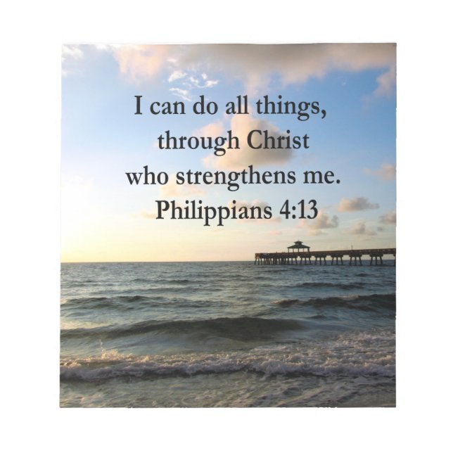 PHILIPPIANER 4:13 HOFFNUNG NOTIZBLOCK (Vorderseite)