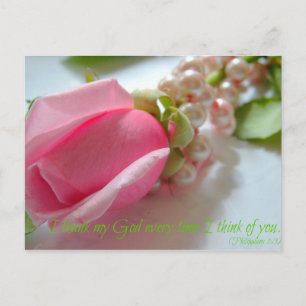 Philippianischer Bibelverse Ich danke meinem Gott  Postkarte