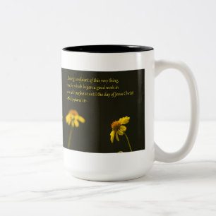 Philippians-1:6 Zweifarbige Tasse
