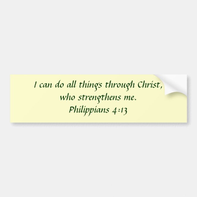 Philippians-4:13 Autoaufkleber (Vorne)