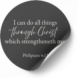 Philippians 4:13 Christian Sticker