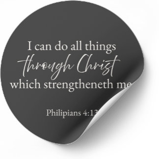 Philippians 4:13 Christian Sticker