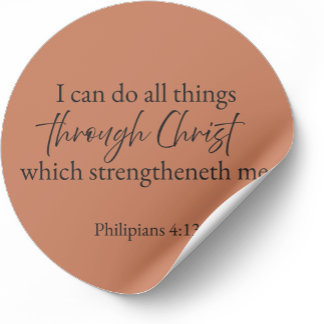 Philippians 4:13 Christian Sticker