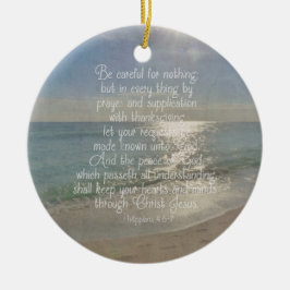 Philippians-4:13 Friedensbibel-Vers-Strand Keramik Ornament