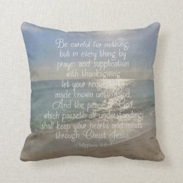 Philippians-4:13 Friedensbibel-Vers-Strand Kissen