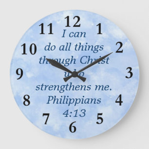 Philippians-4:13 Große Wanduhr