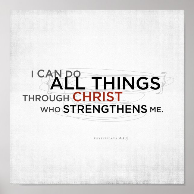 Philippians 4:13 II Poster (Vorne)