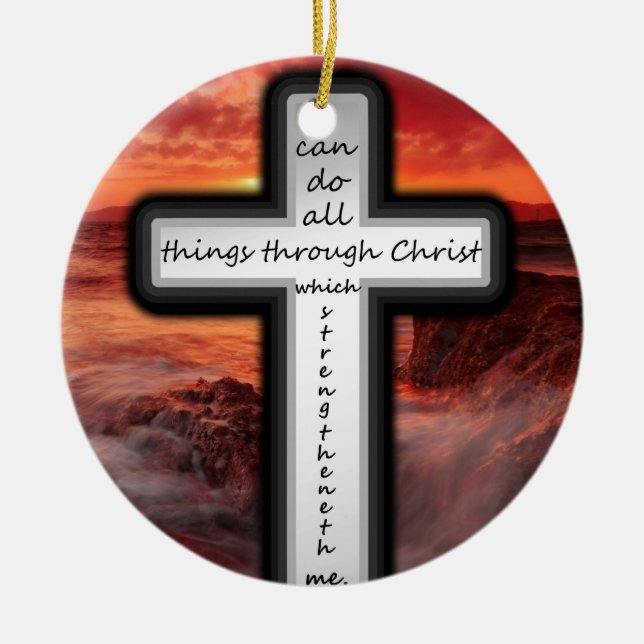 Philippians-4:13 Keramik Ornament (Vorne)