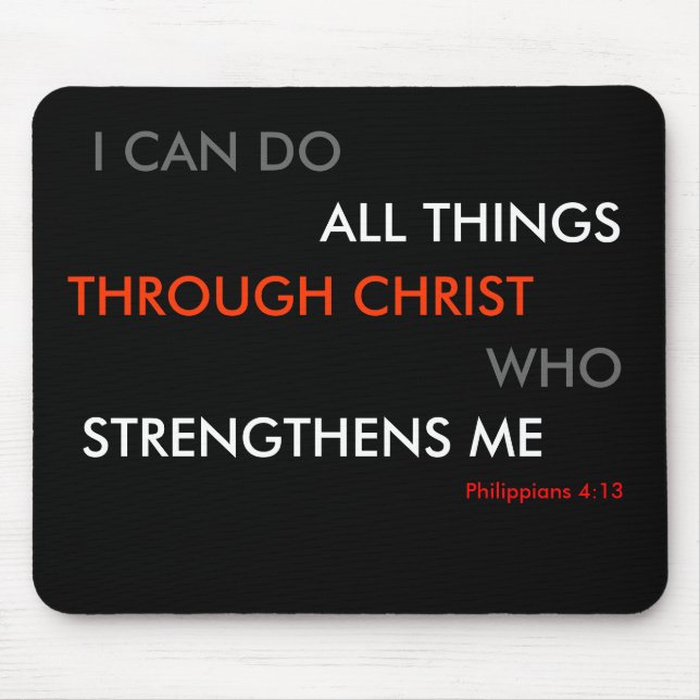 Philippians-4:13 Mäusematte Mousepad (Vorne)