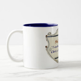 Philippians 4:13 Shield Coffee Mug Zweifarbige Tasse