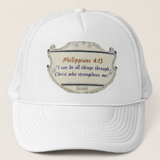 Philippians 4:13 Shield Trucker Hat Truckerkappe