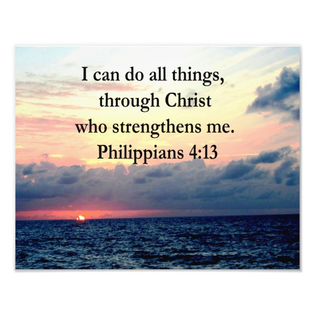 PHILIPPIANS 4:13 SONNENDESIGN FOTODRUCK (Vorne)