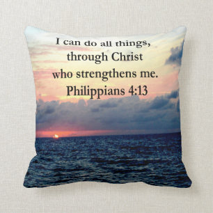 PHILIPPIANS 4:13 SONNENDESIGN KISSEN